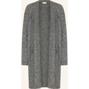 Dámský svetr Milano Italy Dámský Úpletový Kardigan S Flitry, tmavě šedá, 34