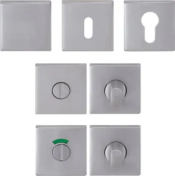 Dveřní kování MP KOVÁNÍ MP - ROZETA - HR Provedení: PZ (vložkový zámek), Povrch: BN - broušená nerez