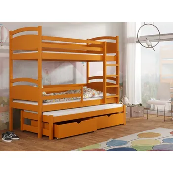 Dětská postel Patrová postel pro tři Mája 2 Barva dřeva: Olše, Rozměry: 90x200