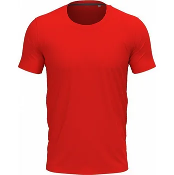 Pánské tričko Stedman Vypasované pánské tričko Clive s úzkými lemy, elastan 5 %, 170 g/m Barva: červená skarletová, Velikost: S S9600
