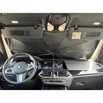 Plachta na motorové vozidlo Sluneční clona do auta - Deštník 140x79cm