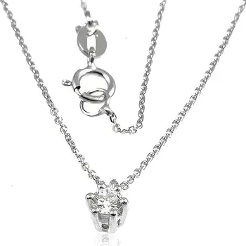 Náhrdelník ŠPERKY-NM, Náhrdelník s briliantem v bílém zlatě 599 750/1000 18ti karát. zlato: 750/1000