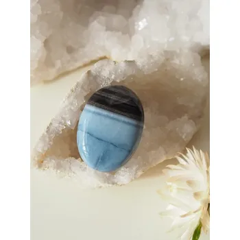 Přírodní kámen Modrý Opál Owyhee leštěný ovál, hmatka, 25 g