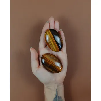 Přírodní kámen Tygří Oko oválek leštěný, masážní mýdlo, top kvalita, 70g