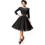 TopMode Dámské pin up černé šaty s puntíky 561885