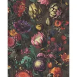 Eijffinger Vliesová tapeta na zeď, černá, květiny, plody, motýli, 351236, Magnifique, Eijffinger, velikost 10 x 0,52 m