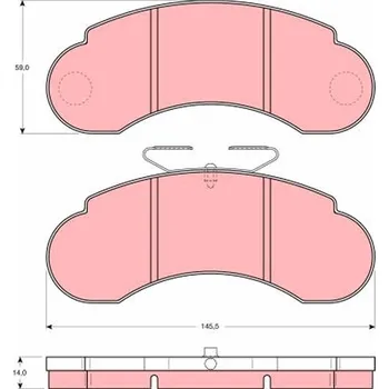 Brzdová destička Sada brzdových destiček, kotoučová brzda LUCAS GDB1114