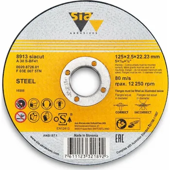 Průmyslové lepidlo siacut cutting disc 76x1.0x22.23mm (5 ks)