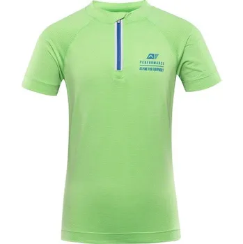 cyklistický dres Alpine Pro cyklodres Lattero zelená vel.140/146 - 140/146