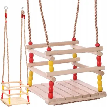 Venkovní osvětlení dobirkov.cz Dětská zahradní houpačka, dřevěná houpačka pro děti, 30 cm x 30 cm