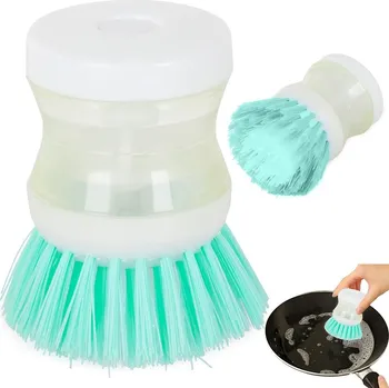 Úložný box dobirkov.cz Čistící kartáček s dávkovačem kapalin, dávkovač kapalin - mix barev