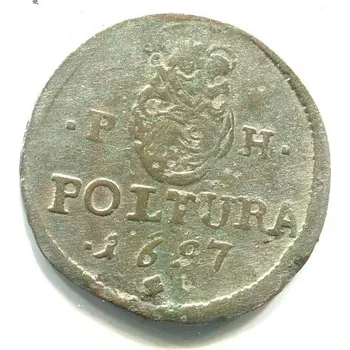 Leopold I. Poltura 1697 / bz. Uhry - neznámá mincovna. Ag.