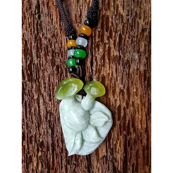 Náhrdelník Jadeitový náhrdelník psychedelické houbičky