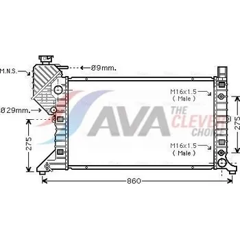 Chladič motoru Chladič, chlazení motoru AVA MSA2343