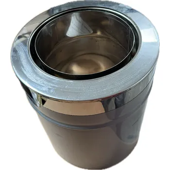 Komín SUPERKOMÍNY Nerezový izolovaný napojovací díl se zděří, DN 150, délka 250 mm, tl. izolace 30 mm