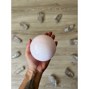 Sběratelství Růžový Kalcit koule leštěná, 7.7cm