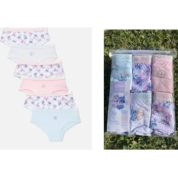 Dívčí spodní prádlo 6pack dívčí kalhotky Stitch, vel. 122-134cm Velikost: 128cm