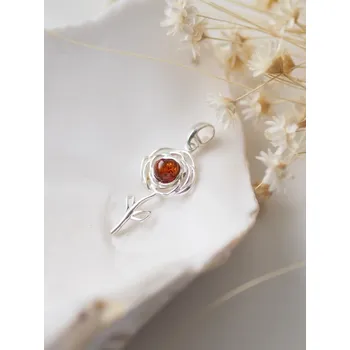 Přívěsek Jantar přívěsek Růže