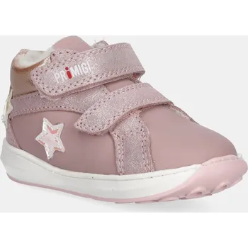 Dívčí polobotky Dětské kožené polobotky Primigi růžová barva, PAF 69002 6900300 39X, EUR 26