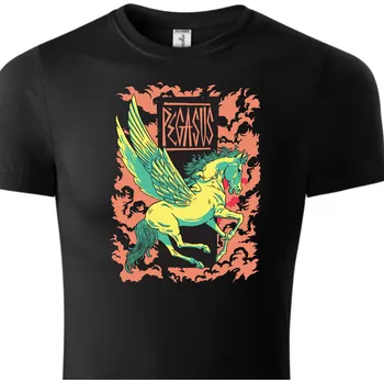 Chlapecké tričko Fenomeno Dětské tričko Pegasus Velikost: 146 cm/10 let, Barva trička: Černé