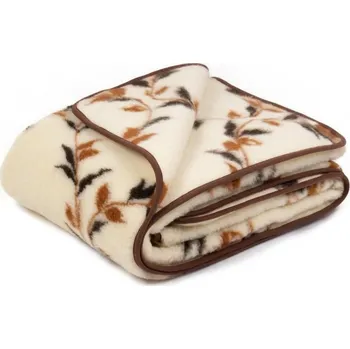 deka Vlněná deka 220x200 MERINO EVROPSKÉ | MENA HNĚDÁ 100% VLNA 200x220