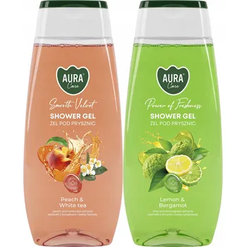 Koupelová kosmetika SADA Sprchový gel pro ženy BISPOL Aura 350ml CITRON BROSKVOŇ x2