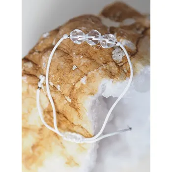 Náramek Shamballa náramek s Křišťály - bílý