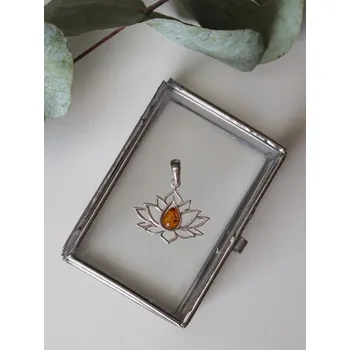 Přívěsek Jantar přívěsek Lotosový květ