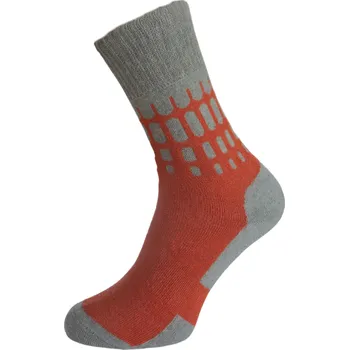 Dámské ponožky Ponožky KUKS Plyšové ponožky s volným lemem NICO Oranžové, EUR 33-35 (UK 1-3)