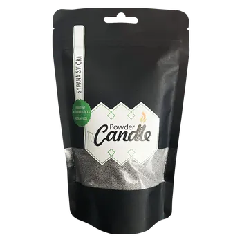 Barevná sypaná svíčka PowderCandle 50 hodin – šedý vosk