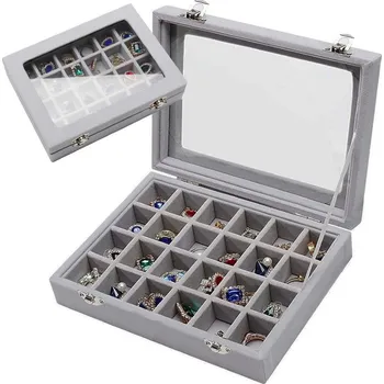 dobirkov.cz Organizér na šperky, semišová krabička