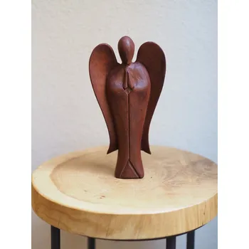 Anděl ruční dřevořezba, 19 cm