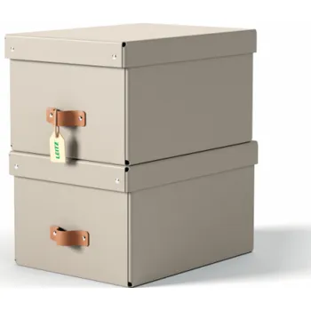 Úložný box LEITZ úložný box, karton, velikost M, 2 ks béžový