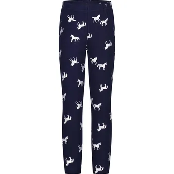 Dívčí legíny Dívčí zateplené legíny Salt and Pepper tmavě modré se stříbrnými koníky velikost 140 (55520228050 4750)