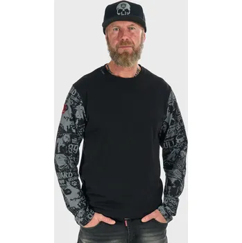 Pánské tričko Pánské triko COMICS LS BLACK / 4XL