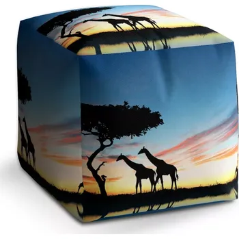 Taburet Sablio Taburet Cube Sahara: 40x40x40 cm