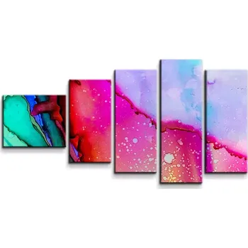 Obraz Sablio Obraz - 5-dílný Barvičky - 100x60 cm