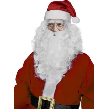 Funiglobal - Paruka s plnovousem pro Deluxe Dědu Mráze -