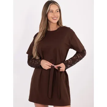 Dámské šaty Šaty MI SK 4303.62 hnědé jedna velikost