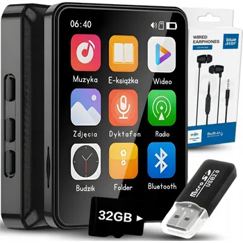 MP3 PŘEHRÁVAČ MP4 32GB BLUETOOTH REPRODUKTOR PL MENU RÁDIO DIKTAFON SLUCHÁTKA