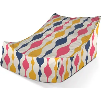 Sedací pytel Sablio Sedací vak Lounge Barevné křivky - 80 x 95 x 50 cm