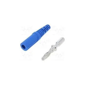 Krokosvorka Zástrčka banánek 4mm 32A 33VAC 70VDC modrá neizolované