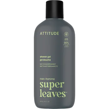 Koupelová kosmetika Attitude Pánský sprchový gel Super leaves - Matcha a Bergamot 415ml