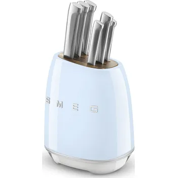 Smeg Blok s noži, 6 ks, pastelově modrá KBSF02PB