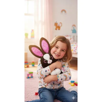plyšák INTERAKTIVNÍ PLYŠOVÝ KRÁLÍK SVÍTÍCÍ UŠI MAGICKÁ HŮLKA RŮZNÉ BARVY