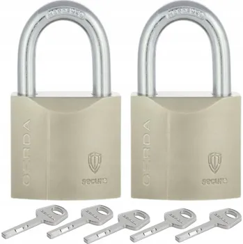 Visací zámek 2 x Visací zámek Gerda KSWS S40 Systém Jednoho Klíče 40 mm 5 Klíčů Dva Zámky