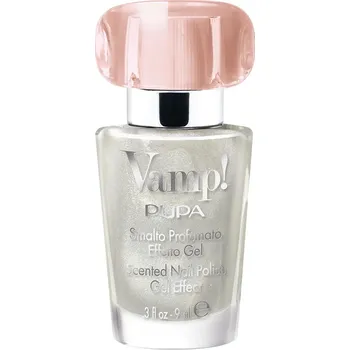 Lak na nehty PUPA Milano Lak na nehty VAMP! (Scented Nail Polish Gel Effect) 9 ml 125 White Snow + 2 měsíce na vrácení zboží