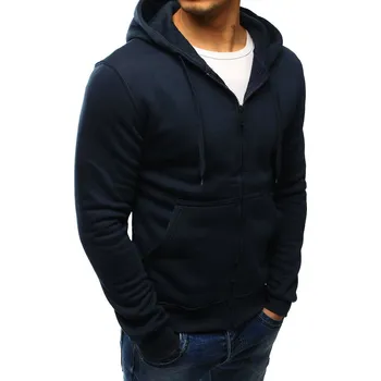 Pánské oblečení Dstreet Pánská mikina rozepínací s kapucí černá BX2192 - výprodej Barva: Modrá - tmavě, Velikost: M