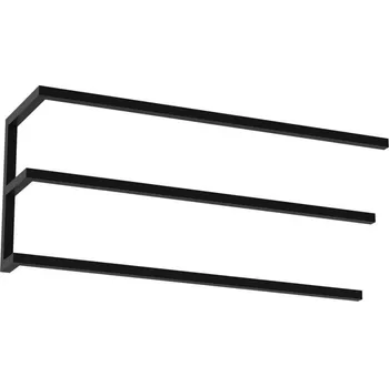 Věšák Nástěnný věšák na ručníky 25x60 cm černá