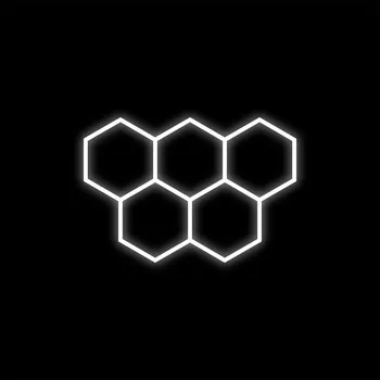 Sada LED světel HEXAGON 5 192W 6500K moderní modulární osvětlení